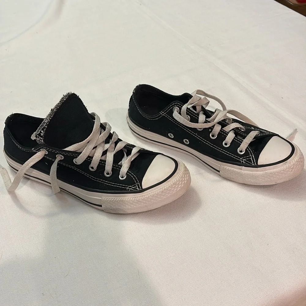 Converse Chuck Taylor Double Tongue Kids / Juniors Black and White Sneakers